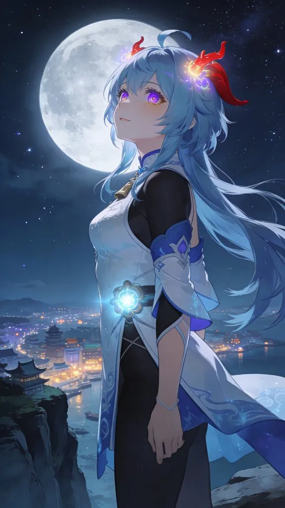 Ganyu (Clair de lune) background