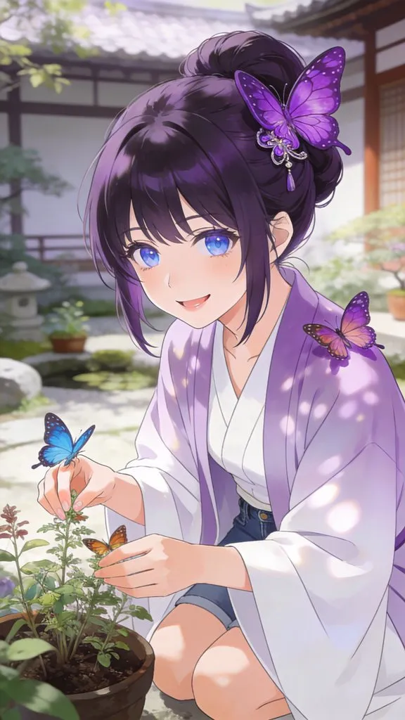 胡蝶しのぶ (Garden) background